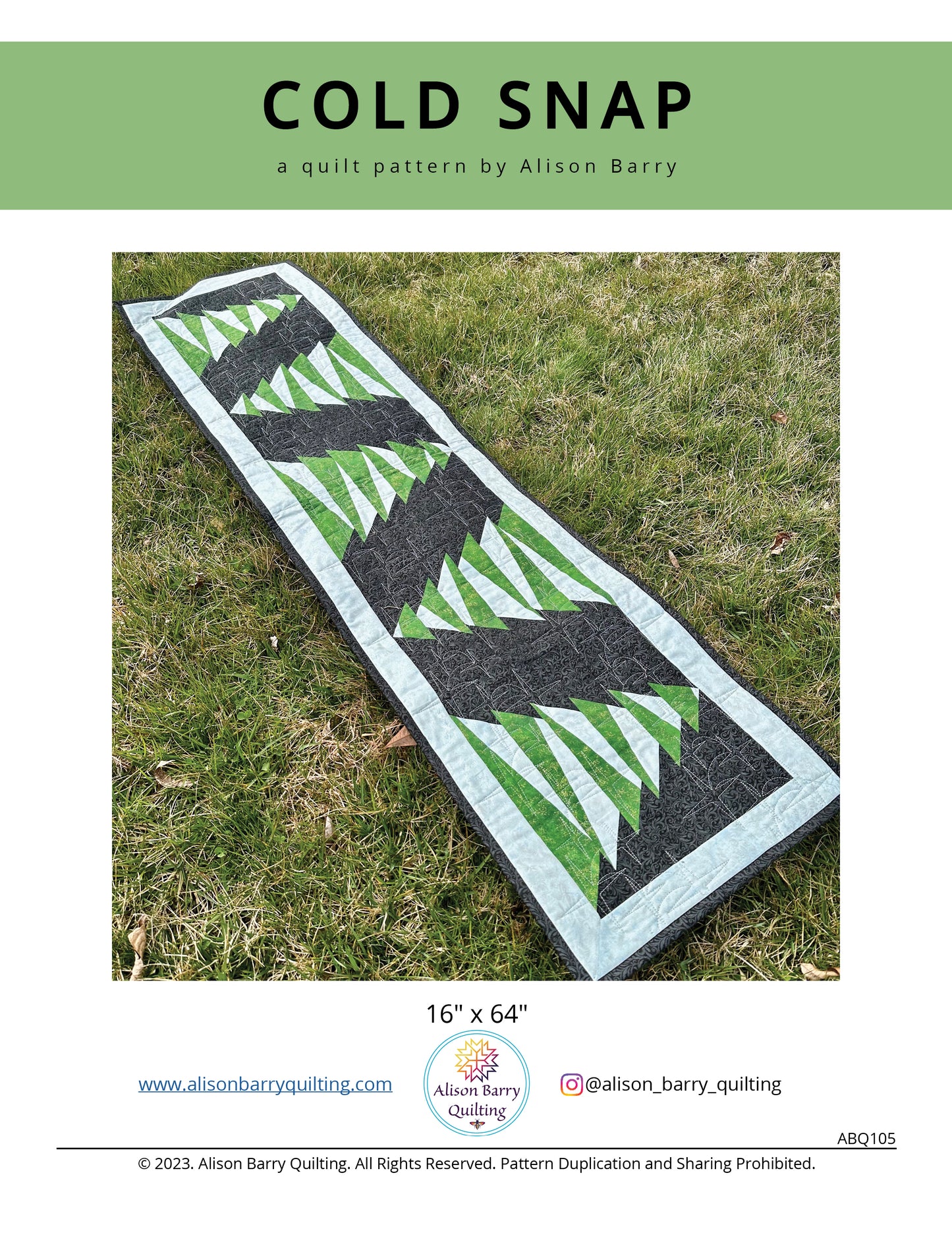 Cold Snap Table Runner - PDF Download